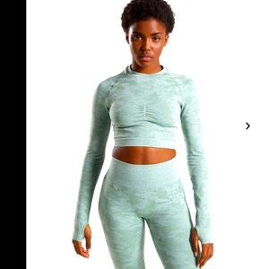 NWT Gymshark Camo Seamless Long Sleeve Crop